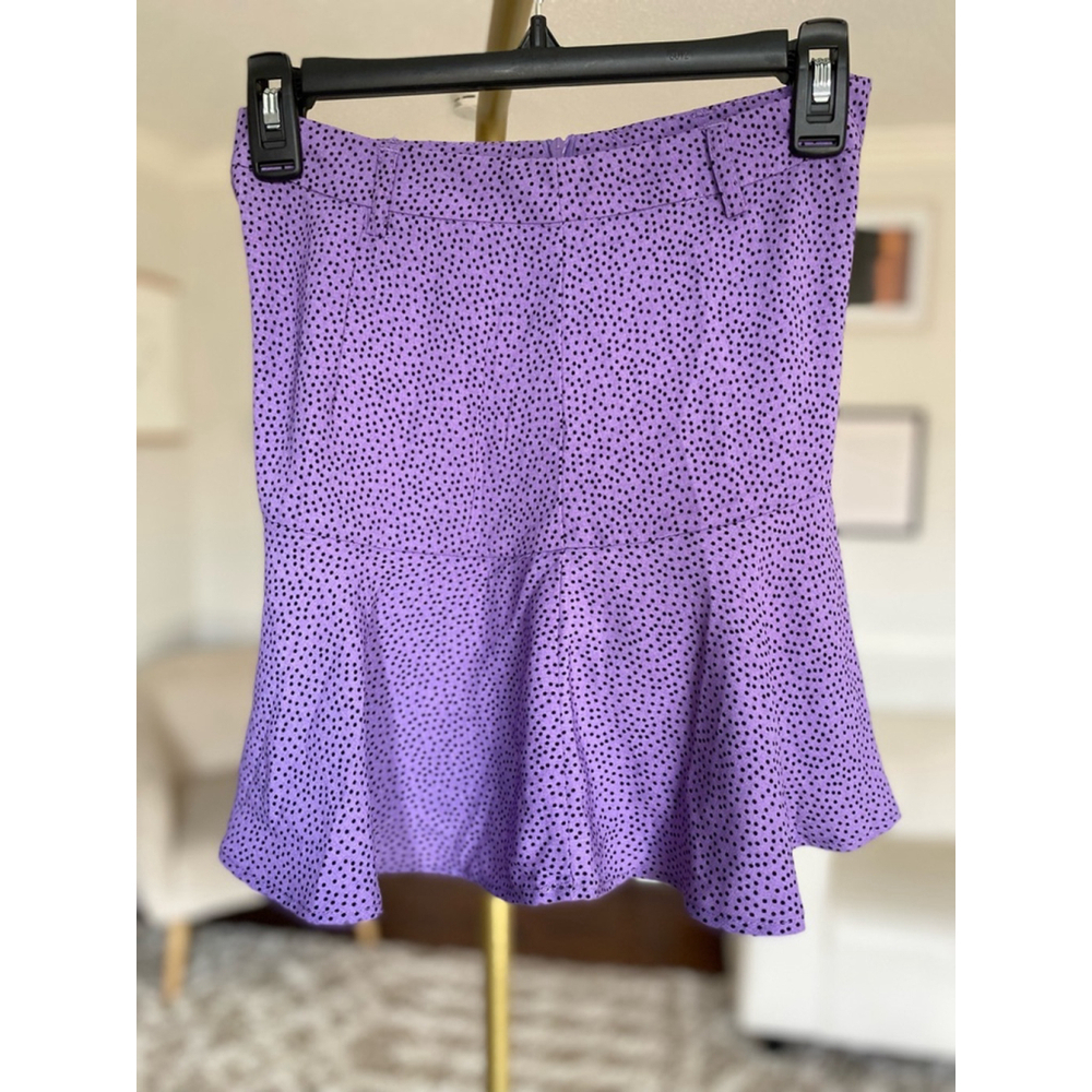 Love For Humanity Mini Skirt Ruffle Hem Purple Pop Princess Summer Spring Vaca S